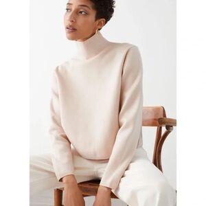 & Other Stories Soft Cream Turtleneck Sweater